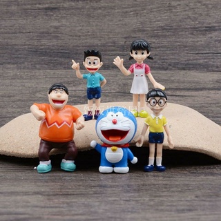 โมเดลโดเรม่อน ชุด 5 ตัว โมเดลการ์ตูนDoraemon ของสะสมจากเรื่องโดเรม่อน (สินค้าจากจีน)