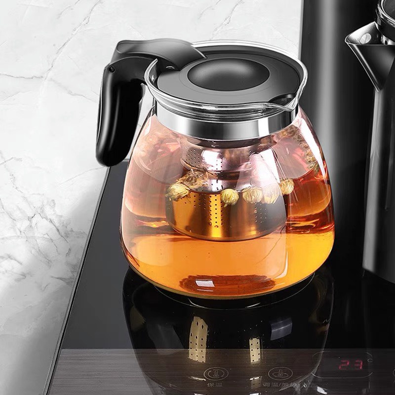 กาชงชา Tea pot  กากรองชาแก้ว ขนาด900ML.