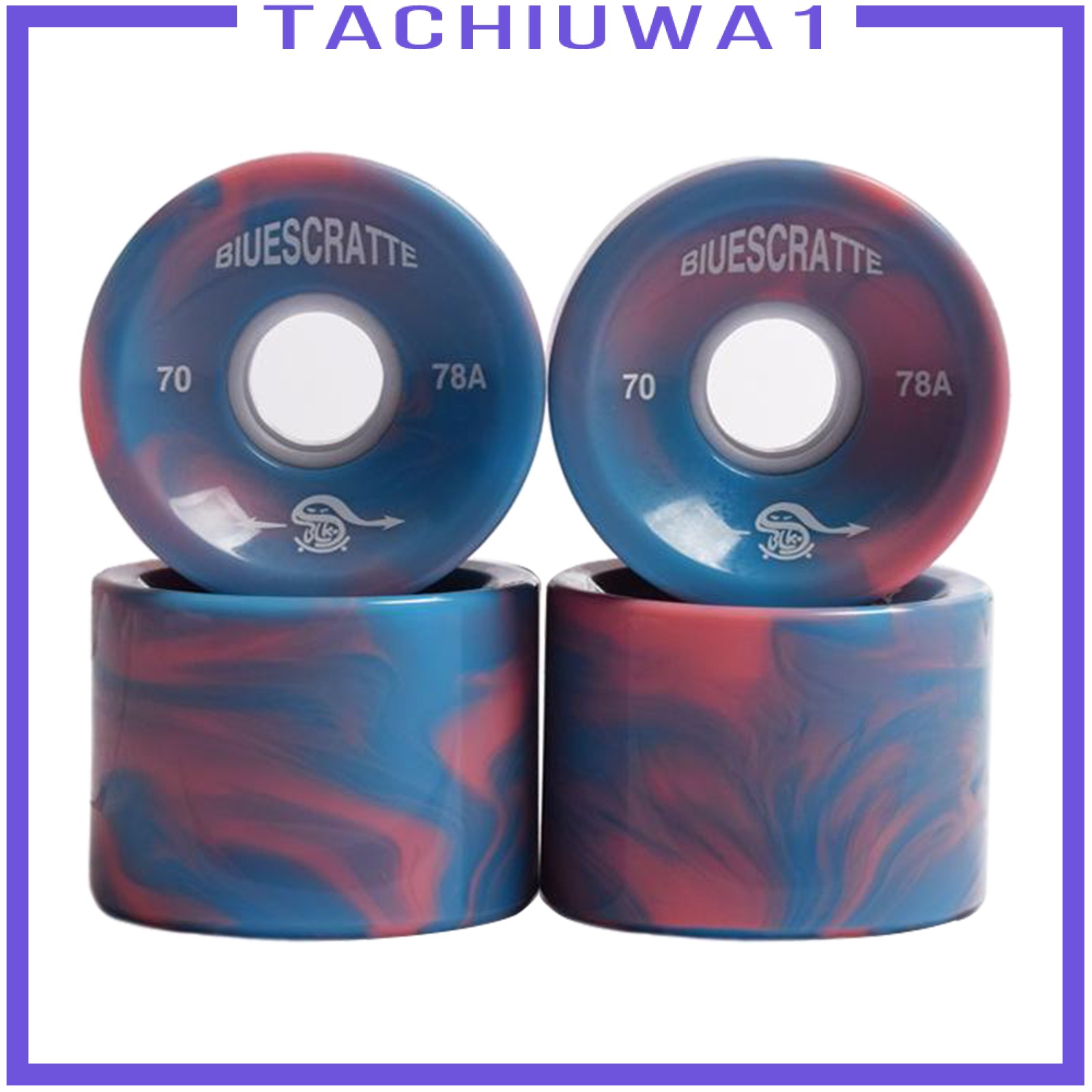 [TACHIUWA1] 4pcs/Pack 70mm Longboard PU Wheel Replacement Skateboard