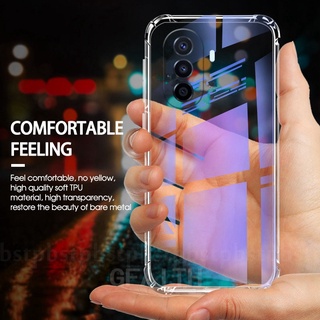 New เคสโทรศัพท์ Huawei Nova Y70 2022 Luxury Transparent Four Corners Camera Lens Shockproof Soft Case Cover HuaweiNovaY70 เคส