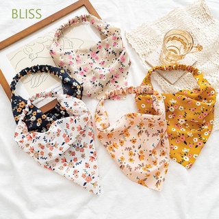 Bliss ผ้าโพกหัวทรงสามเหลี่ยมลายดอกไม้สําหรับผู้หญิง