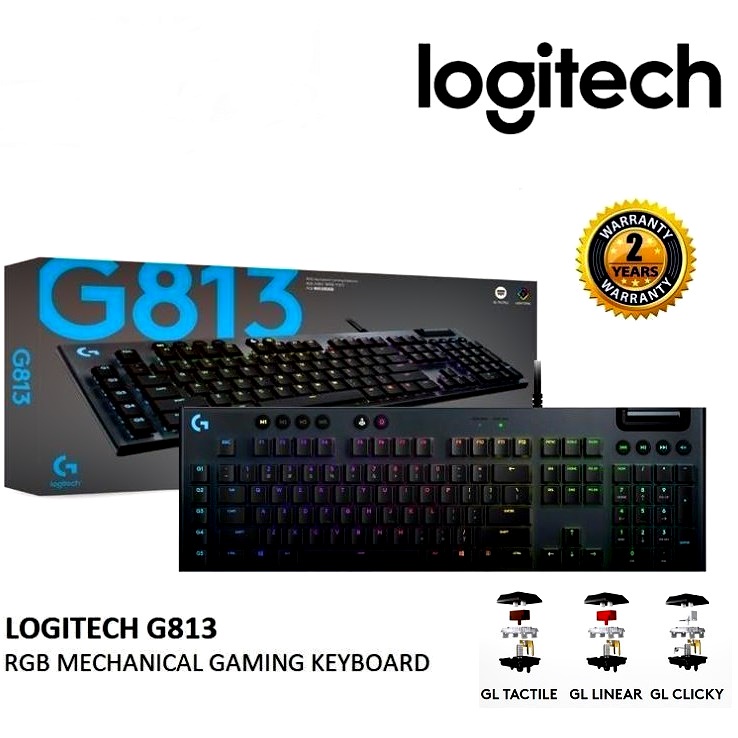 ⚡️คีย์บอร์ดเกมมิ่ง⚡️LOGITECH G813 LIGHTSYNC RGB Mechanical Gaming Keyboard คีย์บอร์ดเกมมิ่งเชิงกล พร