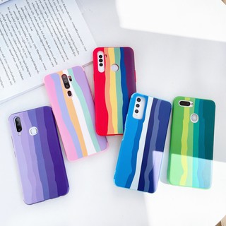 เคสสายรุ้ง 3รุ่น OPPO Realme5 C3 5i A92 A53 Reno2F Reno4 F7 F9 F11pro A59 F1s A52020 A92020 A37 A31 A3s A5s A7 A12 A83