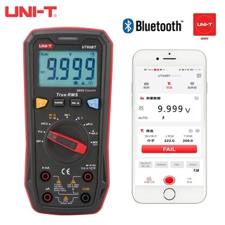 【 2022 รุ่นใหม่】 UNI-T UT60BT เครื่องทดสอบมัลติมิเตอร์แบบดิจิตอลพร้อมฟังก์ชั่นบลูทูธ True RMS ช่วงอัตโนมัติ 9999 นับ DC AC 1000V