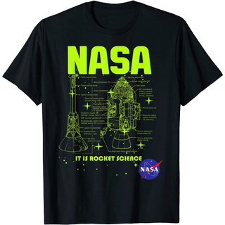 ผ้าฝ้ายคอกลมเสื้อยืด พิมพ์ลาย Nasa Schematicsfrom S-4XL