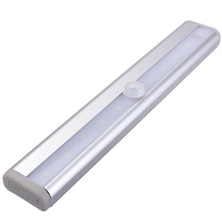 หลอดไฟLEDหลอดไฟให้แสงสว่างภายในบ้านสว่าง Night Light PIR Motion 10LED Super Bright Drawer Infrared Induction Lamp