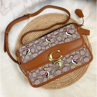 COACH STUDIO SHOULDER BAG IN SIGNATURE JACQUARD WITH PENGUIN MOTIF