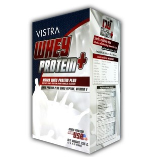 Vistra Whey Protein Plus วิสตร้า เวย์ โปรตีน พลัส จำนวน 1 กล่อง บรรจุ 15 ซอง 14229