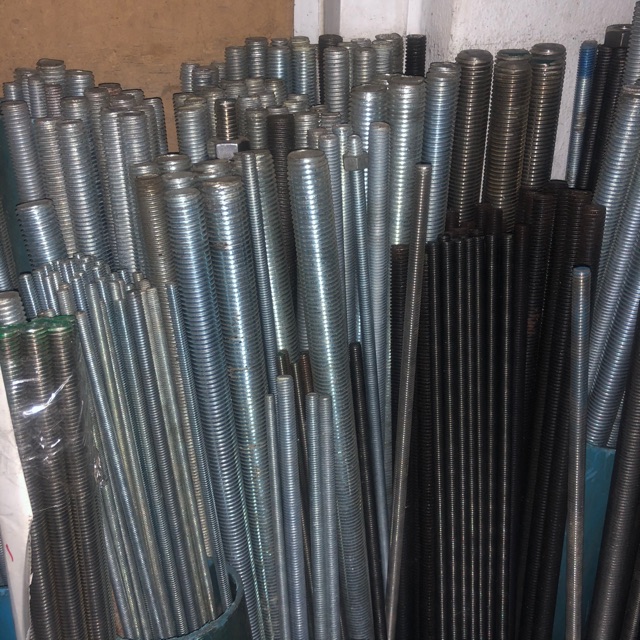 เหล็กสตัด สตัดเกลียวตลอด 1/4", 3/8", 1/2", 5/8" เกลียวหยาบ ( ยาว 1 เมตร) ข้อต่อสตัด