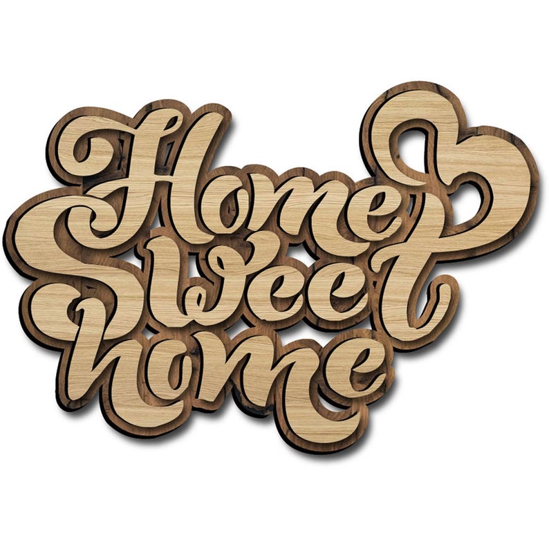 ป้ายไม้ Home sweet home ตกแต่งบ้าน ติดผนัง แต่งบ้าน ตกแต่งผนัง แต่งห้อง กรอบรูป ของขวัญ ของขวัญวันเก