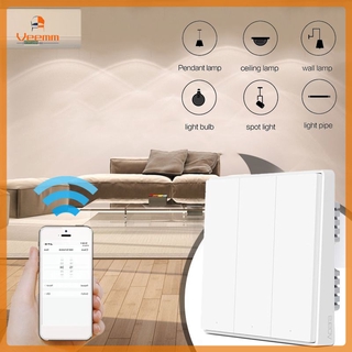 【Fast Delivery】 Aqara Mijia Zigbee Smart Wall Switch D1 Wireless Remote Control Light Switch Via Smartphone APP For Mijia Smart Home 【Veemm】