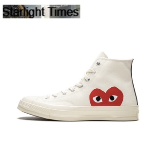 CDG Play x Converse Chuck Taylor All Star 1970s Hi Kawakubo Rei White Red