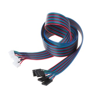 WER 4pcs 100cm 4pin Stepper Motor Cables XH2.54 Terminal Wire For 3D Printer NEMA 17 Stepper Motor