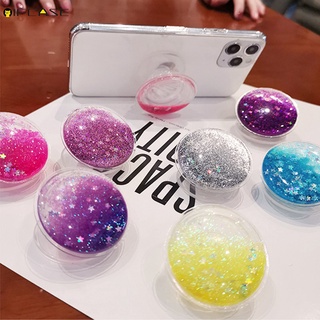 quicksand liquid universal cellphone stand finger ring holder android iphone glitter bling cute circle transparent cellphone ring finger stand holder