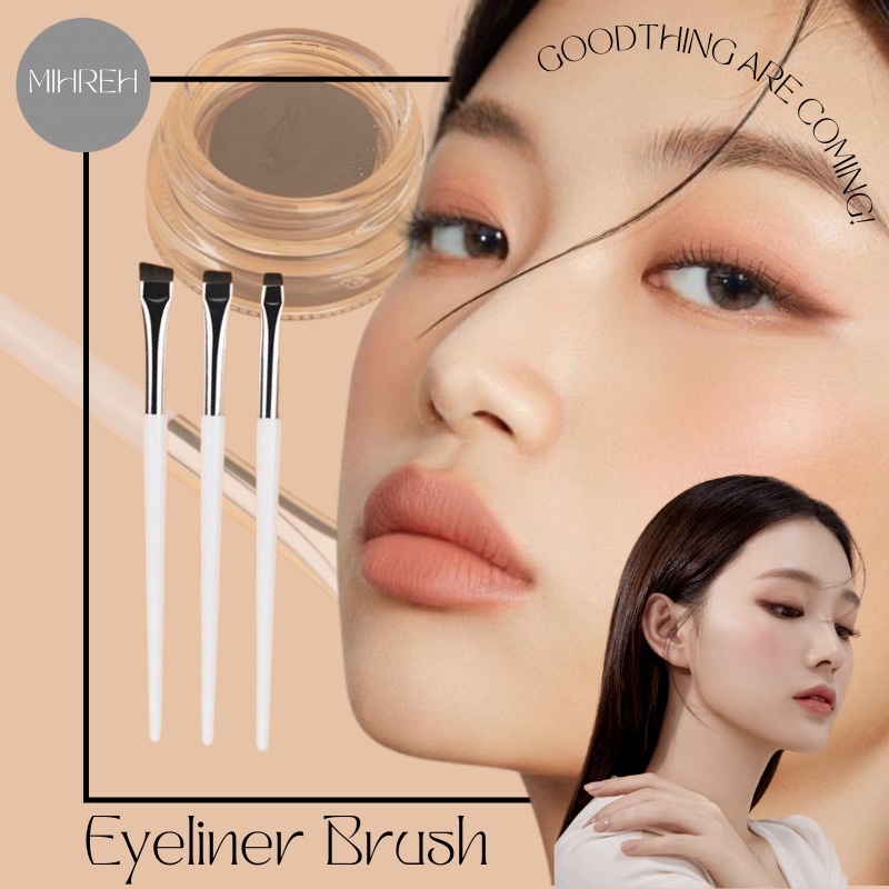 (พร้อมส่ง) แปรงเขียนอินไลเนอร์ ด้ามสีขาว แปรงเขียนอายไลเนอร์ เส้นเล็ก คมกริบ เส้นคมชัด เก็บรายละเอียดดีมาก (BR36)