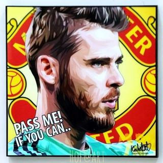 David de Gea #2 Manchester United ดาบิด เด เคอา แมนยู ปีศาจแดง รูปภาพ​ติด​ผนัง​ pop art นักฟุตบอล กรอบรูป​​ แต่งบ้าน