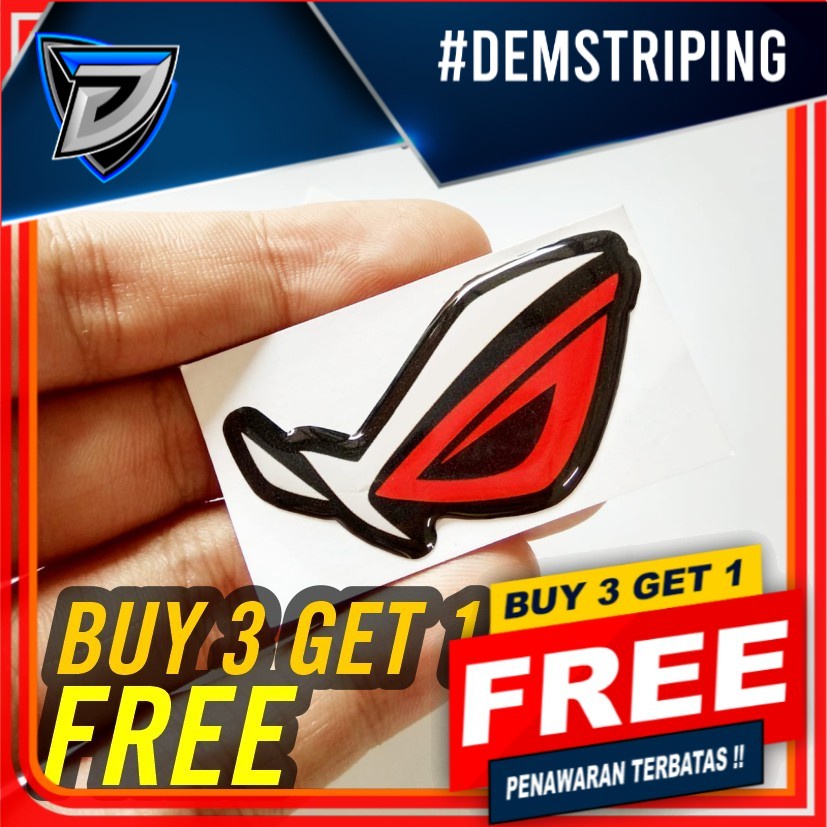 ROG STICKERS PC REPUBLIC OF GAMERS RAISED สติ๊กเกอร์นําเข้า PC GAMING และแล็ปท็อปกรณีอุปกรณ์เสริม