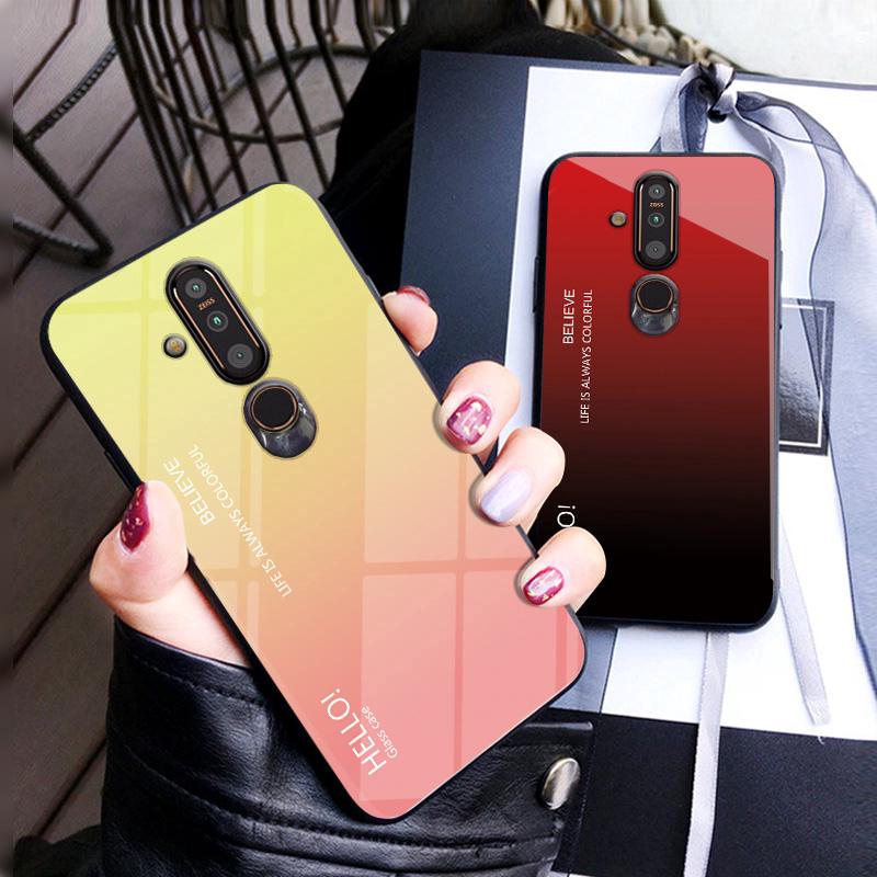 Nokia X71 X7 X6 8.1 Nokia 7.2 9 8 Sirocco เคสโทรศัพท์กระจกนิรภัยป้องกันรอยสําหรับ