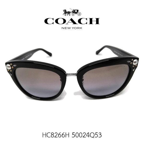 แว่นตากันแดดผู้หญิง COACH รุ่น Black grey purple gradient  สินค้าแบรนด์เนมของแท้ 100%
