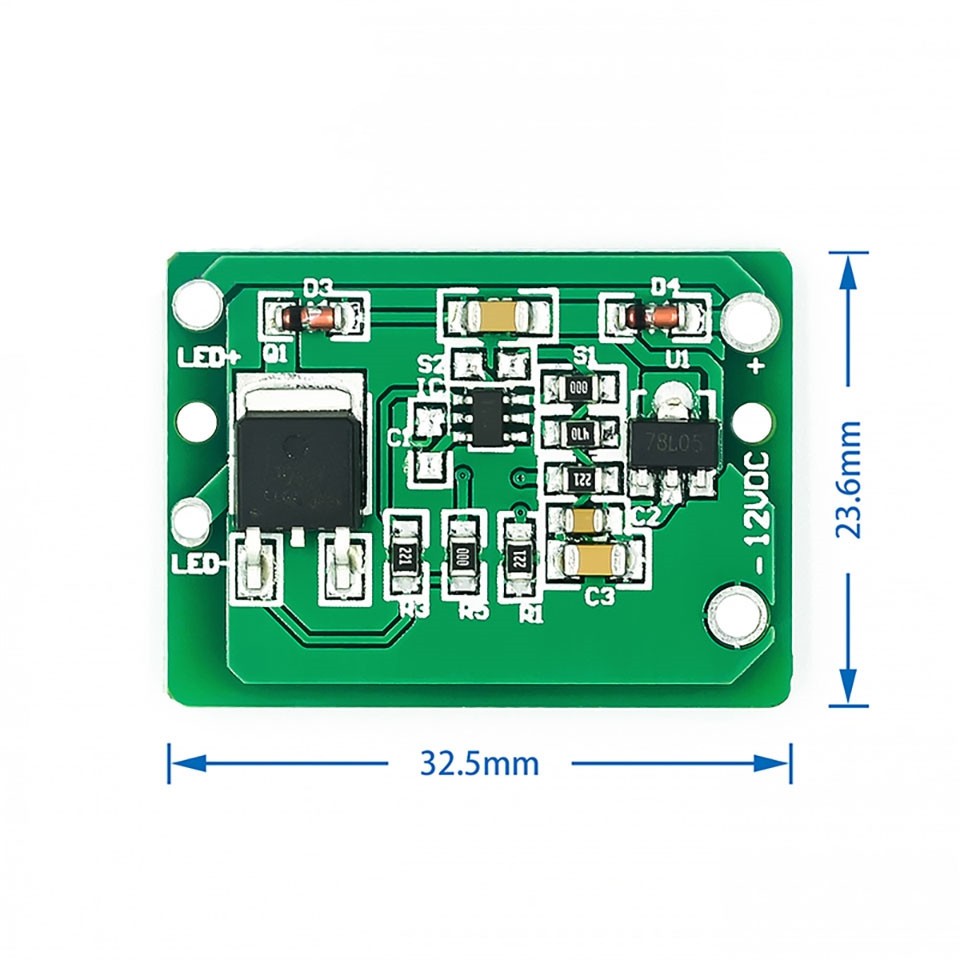 12V Capacitive Touch Switch Sensor Module Push Button Touching Key Module Jog Latch With Relay DC 6-20V 3A「inventor.th」