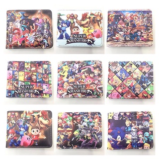 Star Smash Bros. กระเป๋าสตางค์ หนัง PU ใบสั้น ลายการ์ตูนอนิเมะน่ารัก แบบสร้างสรรค์ ได้มาตรฐาน สําหรับนักเรียน