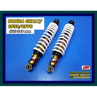 HONDA CHALY CF50 CF70 REAR SHOCK SET​ "YSS"​ "WHITE" SPRING / โช๊ค​หลัง​ สปริงขาว​ แต่ง​ใส่ชาลี​ "YSS" ของแท้