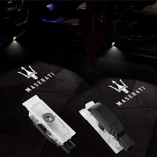 โคมไฟโปรเจคเตอร์ LED รูปโลโก้ Maserati Quattroporte Levante Ghibli GranTurismo 6000K 2 ชิ้น