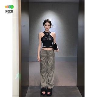 NINI [new products of the season] temperament hot girl letter sleeveless vest outer wear summer tight sexy hollow inner top womens suspenders anti-exposure