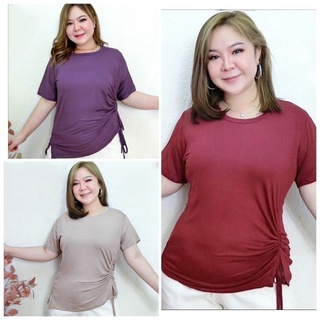 เสื้อยืดไซส์ใหญ่ มีสายรูดด้านข้าง ยี่ห้อGI-ANTS SHOP ( XL ), 2XL  ยี่ห้อPLESHOP ( 2XL )