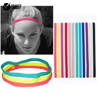 Womens Candy Color Sports Running Anti-Slip Elastic Headband Hair Band