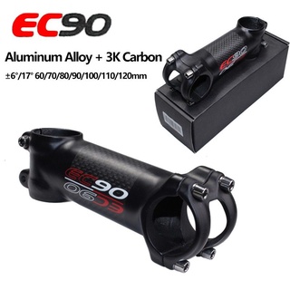 【on hand】EC90 สเต็ม Bike Stem ต้นกำเนิดจักรยานเสือหมอบ MTB สเต็มจักรยานเสือหมอบ MTB อลูมิเนียมคาร์บอน สเต็มแฮนด์จักรยานความแข็งแรงสูง