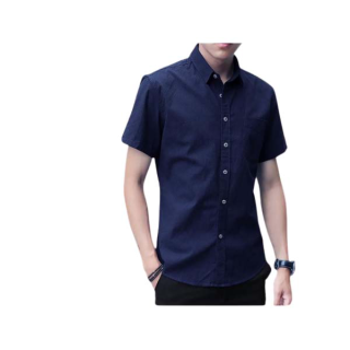 โปรโมชั่น : COD เสื้อเชิ้ตแขนสั้นผู้ชาย 5 สี S-4XL เสื้อผ้าผู้ชายมีขนาดใหญ่เกินไป