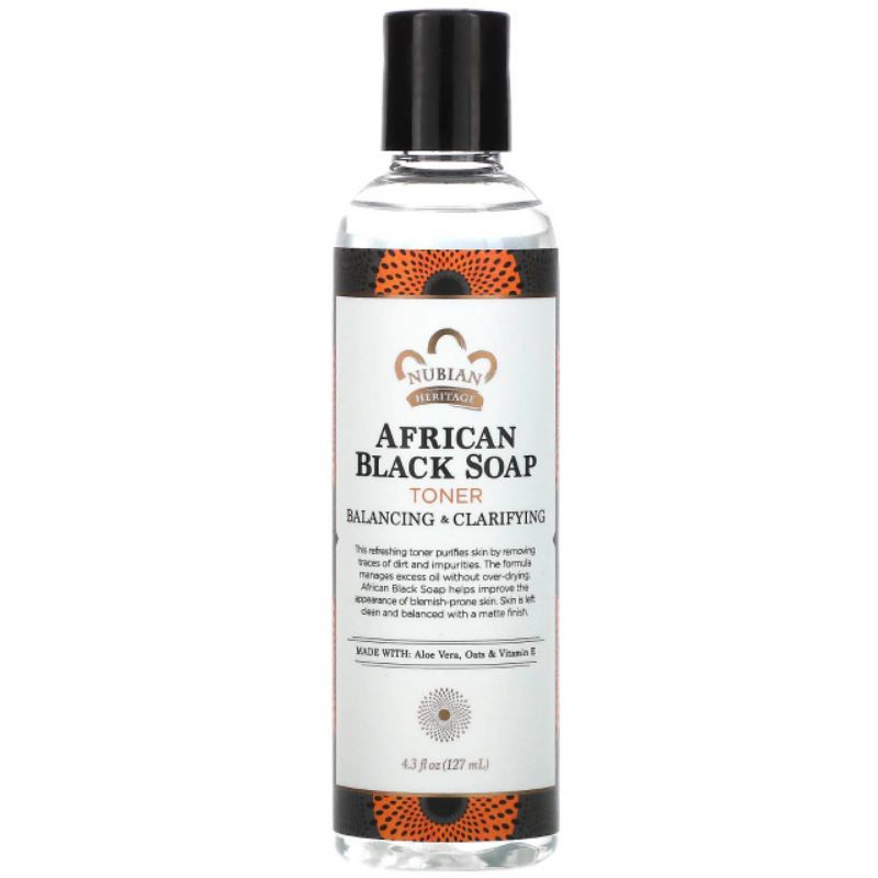 Nubian Heritage African Black Soap Toner 127 ml. โทนเนอร์รักษาสิว