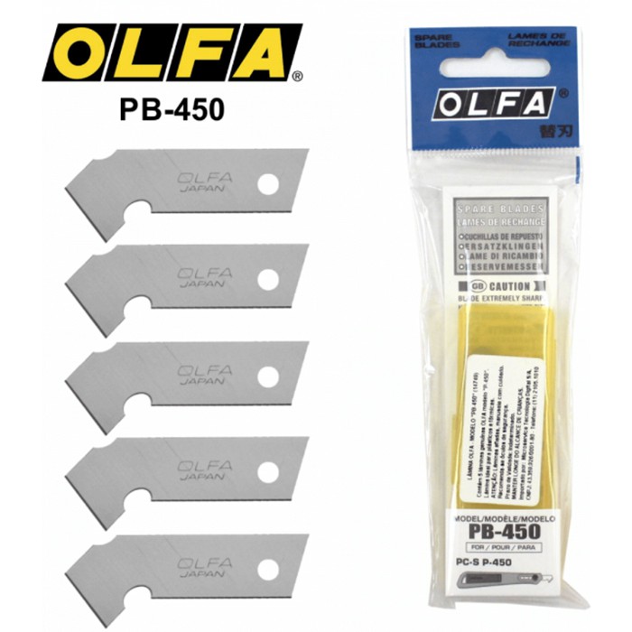 OLFA ใบมีดคัตเตอร์ รุ่น PB-450 ขนาด 8 มม.งานตัดพลาสติก อะคริลิค และลามิเนตและเจียขอบ