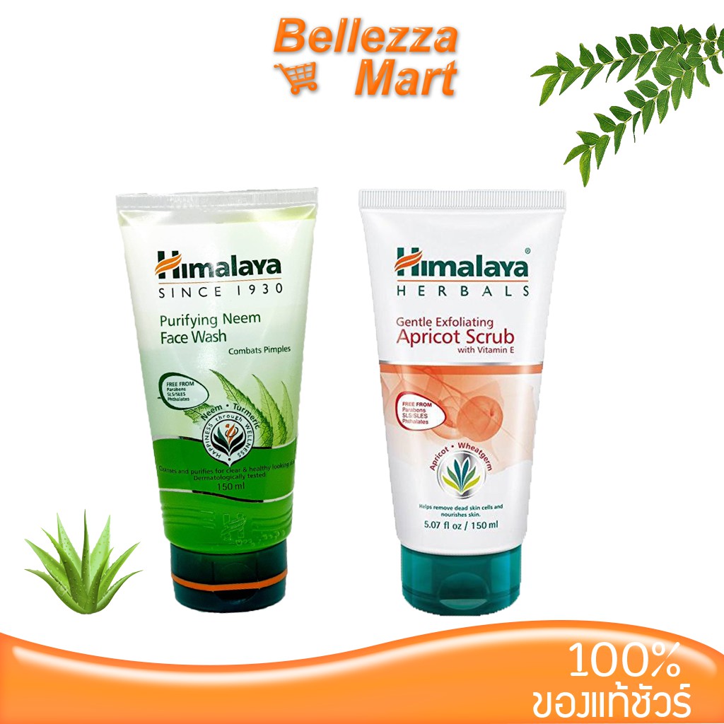 Himalaya Since 1930 Exfoliating Apricot Scrub 150ml. & Neem Face Wash