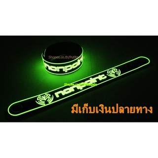 NONPOINT  Wristband ริสแบนด์ เรืองแสง กำไลยาง ปั๊มนูน วงร็อค pg253 หายาก