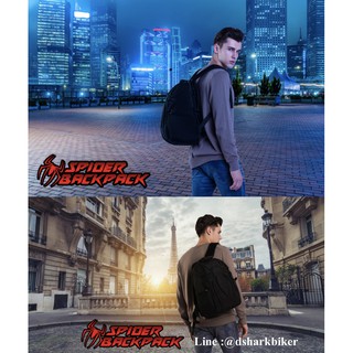 กระเป๋าเป้ผู้ชายลายสไปร์เดอร์แมนสีดำ กระเป๋าเป้ 3 D SPIDER MAN BACKPACK