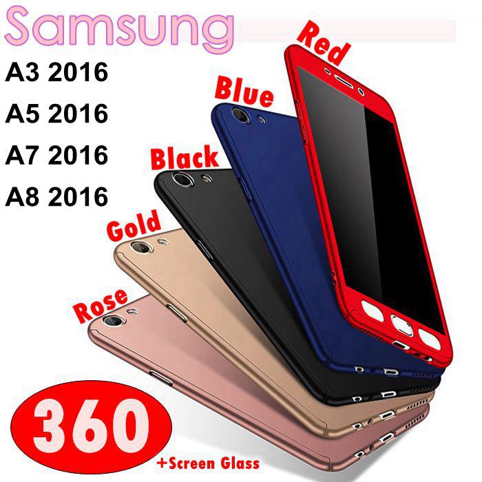 เคสโทรศัพท์มือถือแบบเต็มสําหรับ samsung a 3 2016 a 5 2016 a 7 2016 a 8 2016 360