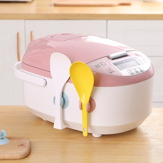 [Random Color Creative Portable Rice Cooker Rice Spoon Holder ] [Waterproof Suction Cup Wall-mounted Household Soup Spoon Rack Kitchen Organizer Gadgets]