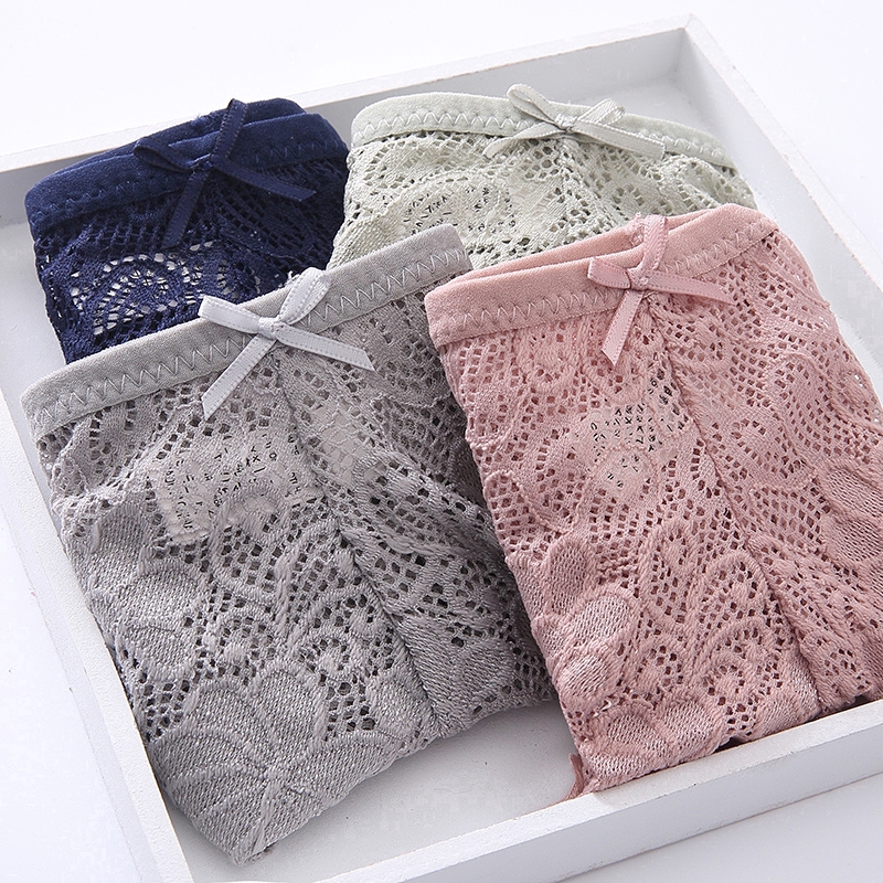 กางเกงชั้นในลูกไม้ เอวต่ำ แบบไร้รอยต่อ เซ็กซี่ สำหรับผู้หญิง - รูปที่ 5