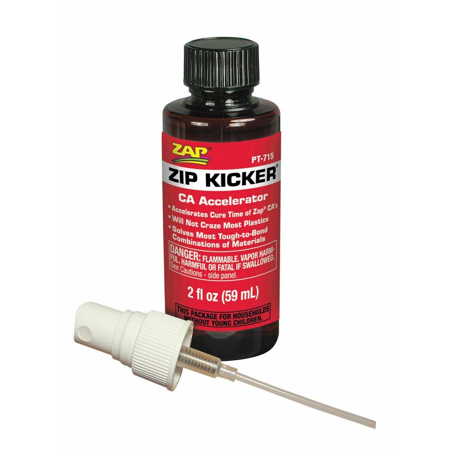 น้ำยาเร่งแข็ง 2oz Zap ZIP Kicker CA Accelerator ใช้กับไม้ พลาสติก เหล็ก ผ้า PT-715 อุปกรณ์ เครื่องมื