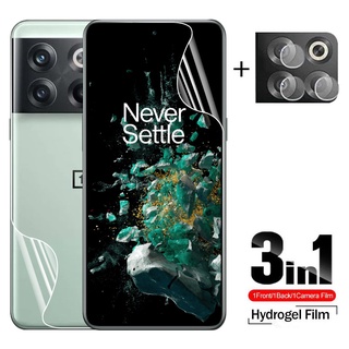 3in1 ฟิล์มไฮโดรเจล หน้า หลัง สําหรับ OnePlus 10T 10 Ace Pro OnePlus10T OnePlus10Pro 1+10T 5G กระจกกันรอยหน้าจอ ฟิล์มไฮดรอลิค นิ่ม เลนส์ กระจกนิรภัย