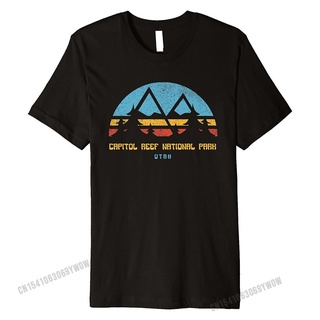 เสื้อยืด ผ้าฝ้าย พิมพ์ลาย Capitol Reef National Park สไตล์วินเทจ เหมาะกับฤดูร้อน สําหรับผู้ชาย