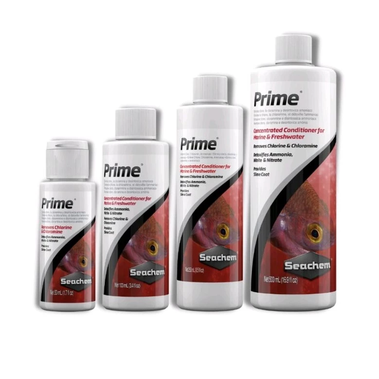 Seachem Prime® น้ำยาสูตรเข้มข้นสำหรับขจัด คลอรีน, คลอรามีน, แอมโมเนีย, ไนไตรท์