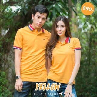 POLO SHIRT BULLTUS BRAND สีเหลืองเข้ม (แดง) มี XXL