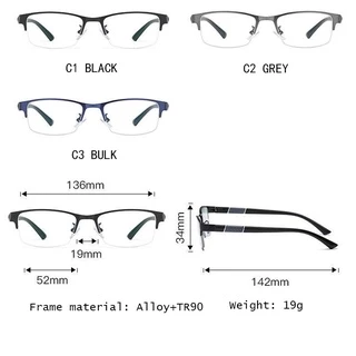 แว่นตากรองแสง สายตายาว M8852 กรองแสงสีฟ้า กรองแสงคอมมือถือ(+50ถึง+400)