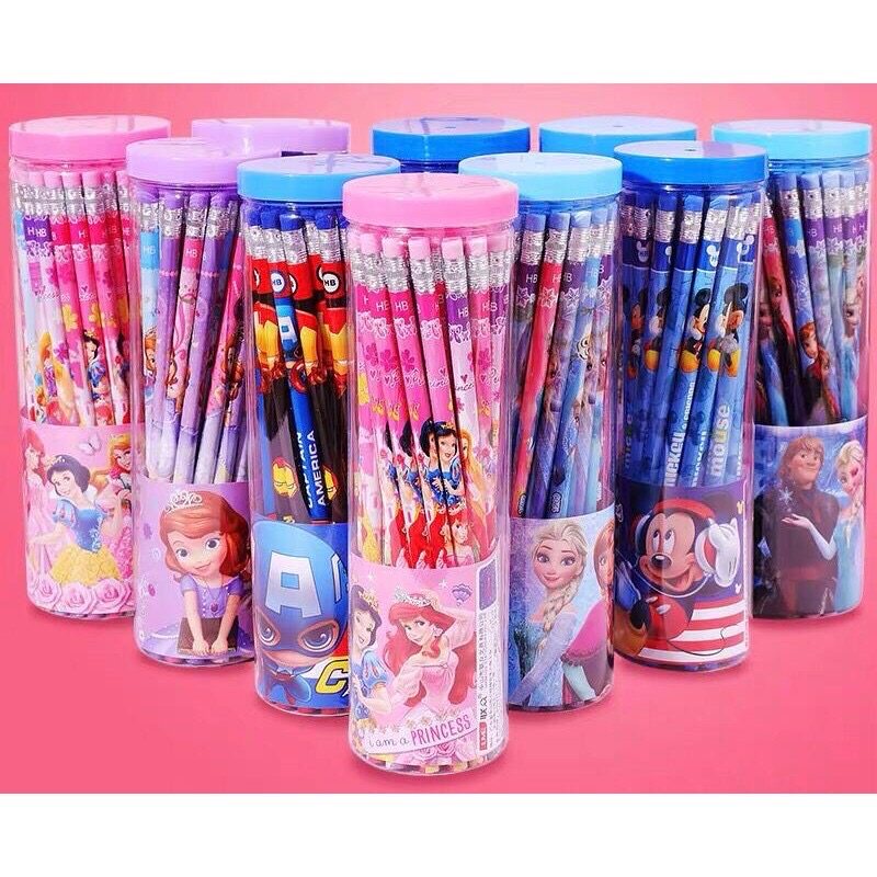 2H PENCIL -DISNEY CARTOON AMINE PENCIL-MARVEL IRON MEN-CAPTAIN AMERICA-MICKEY-FROZEN-PRISE HB/2B PEN