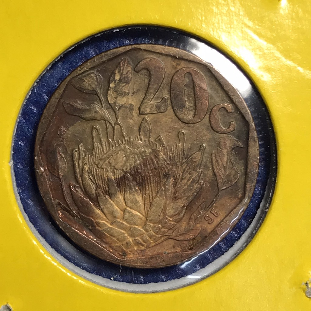 เหรียญเก่า14395 ปี1992 SOUTH AFRICA 20 CENTS หายาก เหรียญสะสม เหรียญต่างประเทศ