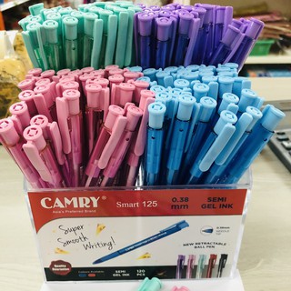 ปากกา แบบกด 0.38 CAMRY Smart 125 สีน้ำเงิน แดง ปากกาลูกลื่น