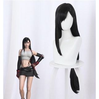 พร้อมส่ง วิกผมคอสเพลย์ VII FF7 Tifa Lockhart ทนความร้อน สําหรับปาร์ตี้ฮาโลวีน